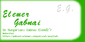 elemer gabnai business card